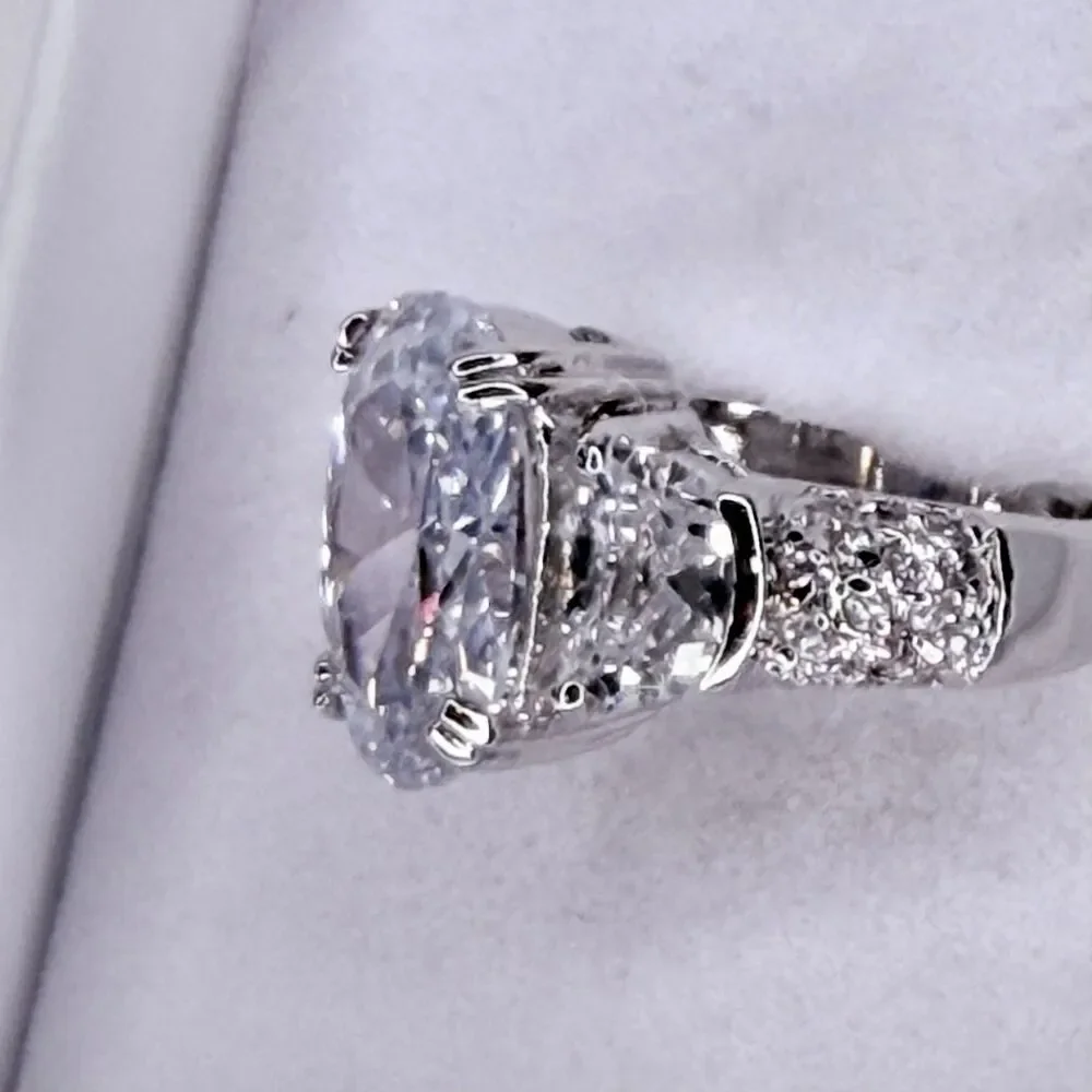 GORGEOUS Simulated Diamond Three-Stone Ring